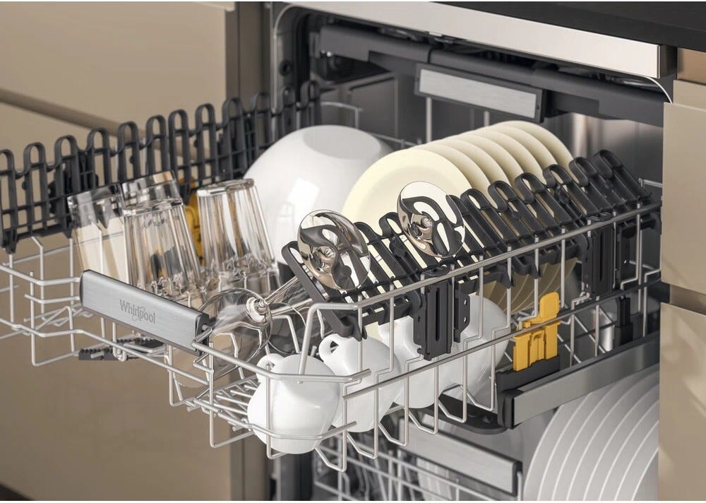 Whirlpool W7F HP43 X Lavastoviglie a libera installazione cm. 60 - capacità 15 coperti - inox