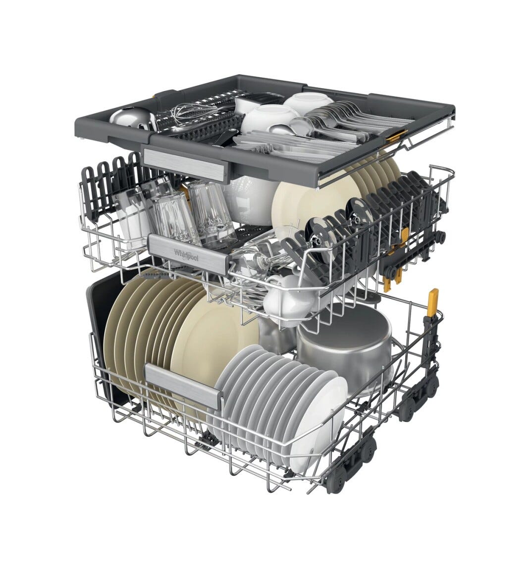 Whirlpool W7F HP43 X Lavastoviglie a libera installazione cm. 60 - capacità 15 coperti - inox