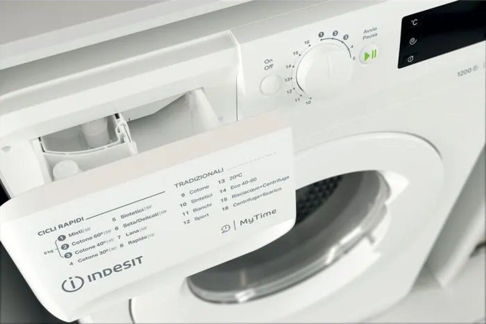 Indesit MTWSE 61251 W IT Lavatrice cm. 60 - capacità 6 kg - bianco
