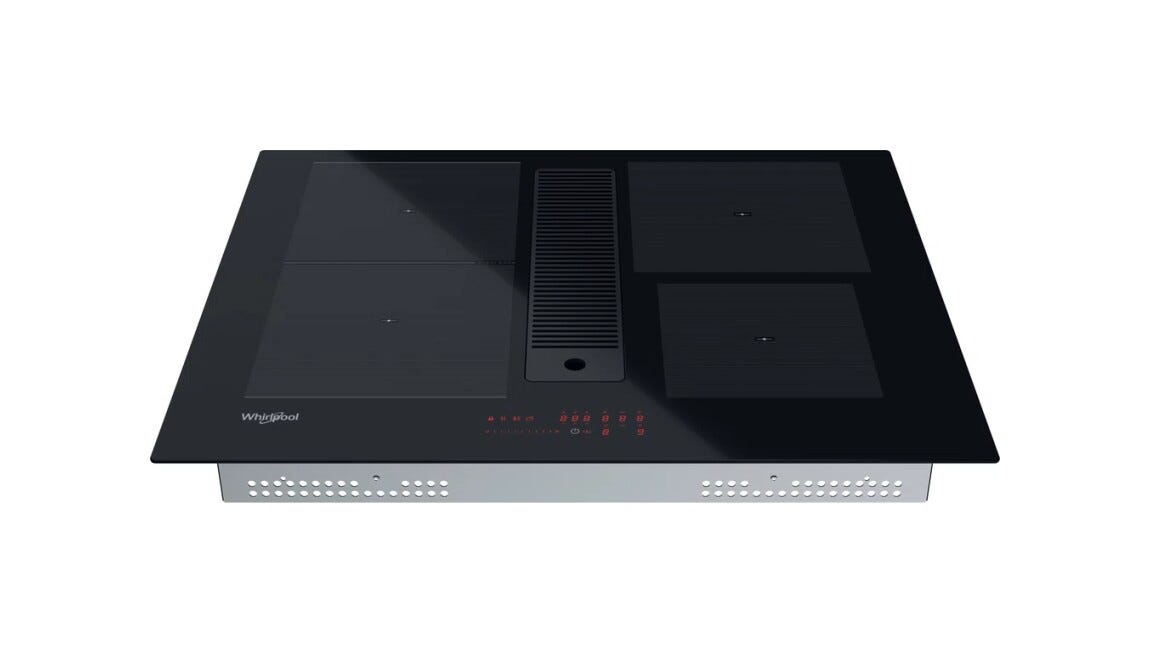 Whirlpool WVH 1065B Piano cottura a induzione con cappa integrata cm. 65 - vetroceramica nero