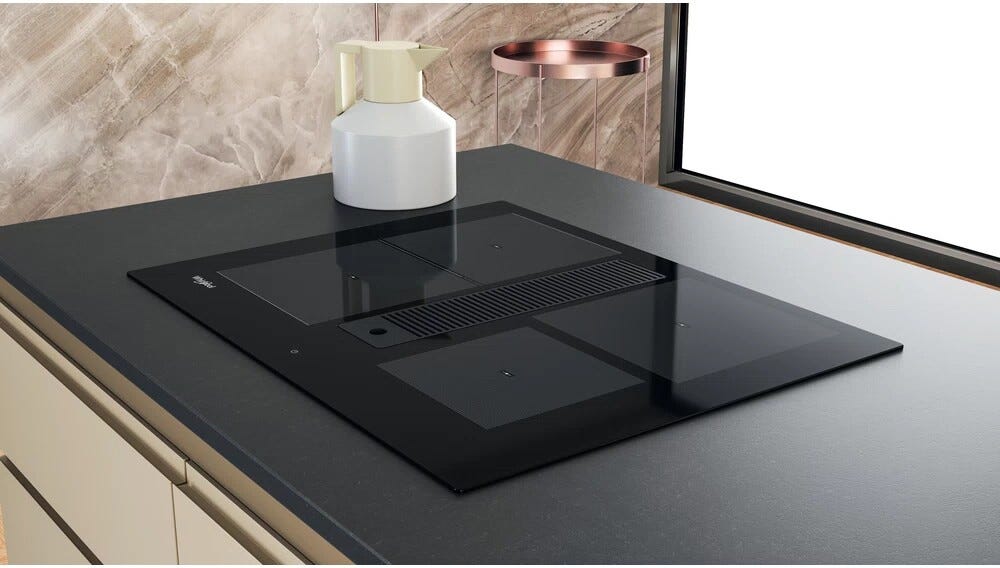 Whirlpool WVH 1065B Piano cottura a induzione con cappa integrata cm. 65 - vetroceramica nero