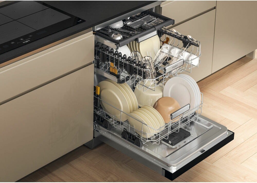 Whirlpool W7F HS51 X Lavastoviglie a libera installazione cm. 60 - capacità 15 coperti - inox