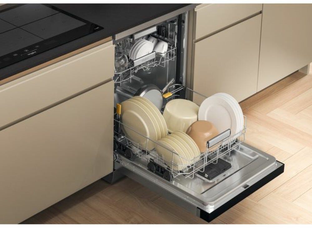 Whirlpool W7F HS51 X Lavastoviglie a libera installazione cm. 60 - capacità 15 coperti - inox