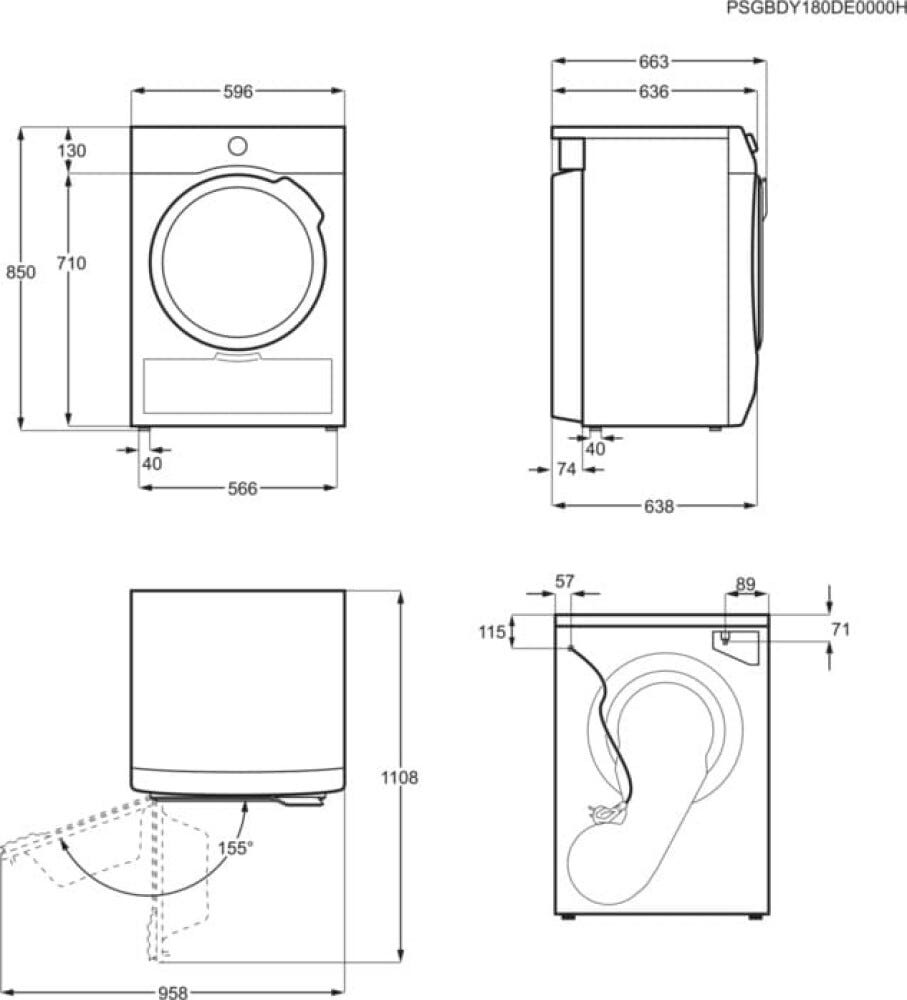 AEG TR9T94ABYS Serie 9000 ABSOLUTECARE® PLUS PROSTEAM® Asciugatrice cm. 60 - capacità 9 kg - bianco