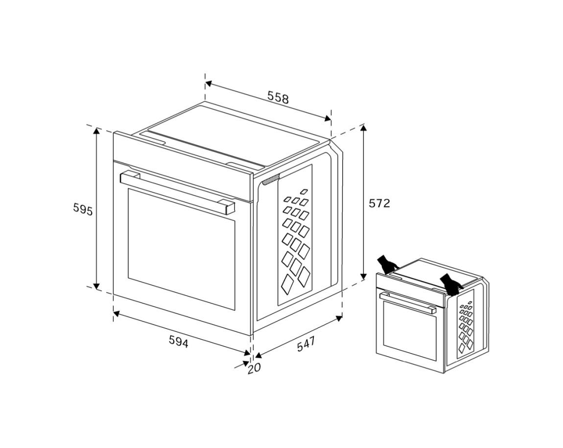 Beko BBIC11000B Forno elettrico cm. 60 - nero