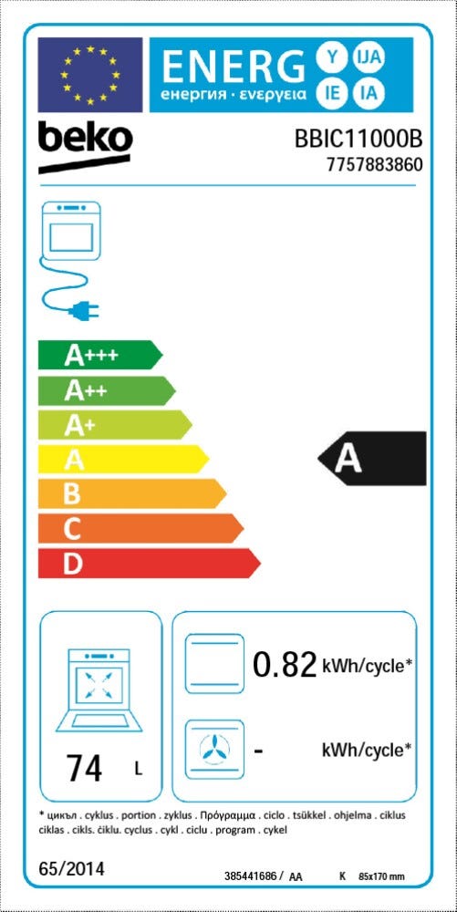 Beko BBIC11000B Forno elettrico cm. 60 - nero