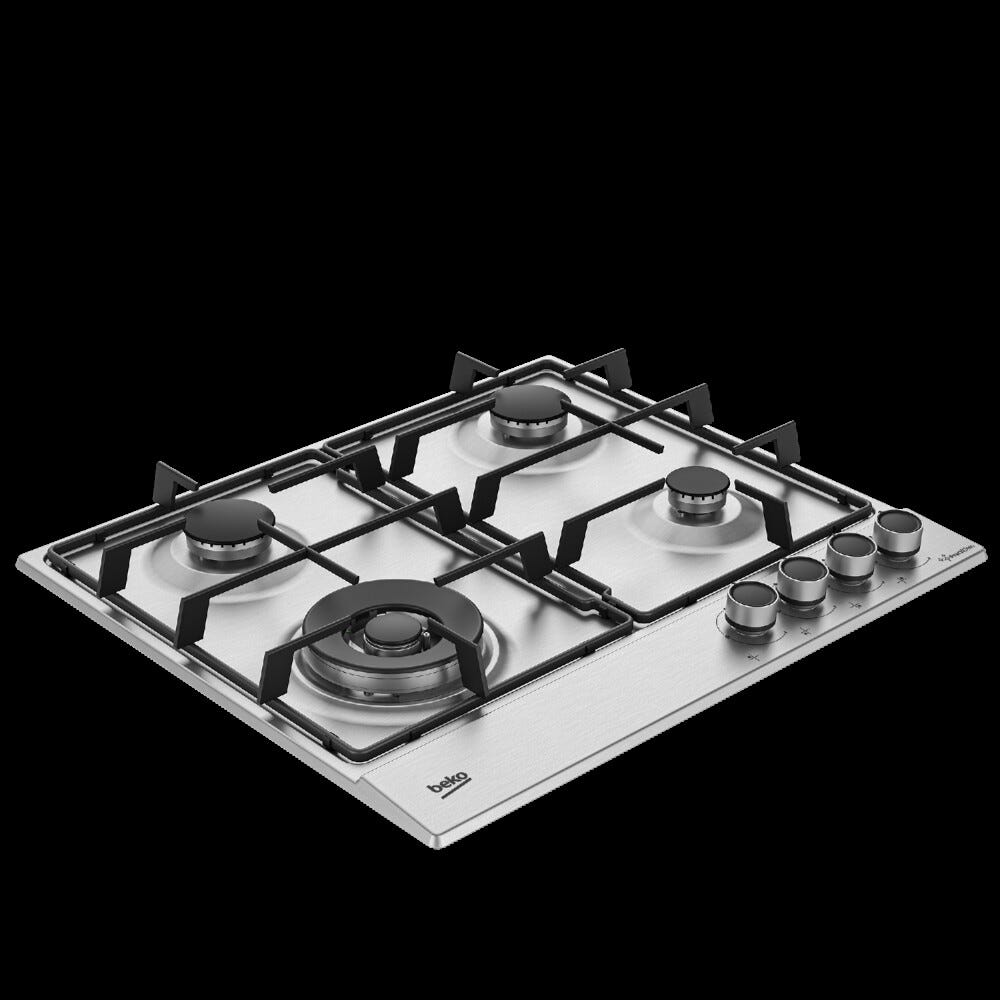 Beko HIAW64224SXE Practiclean Piano cottura a gas cm. 60 - inox
