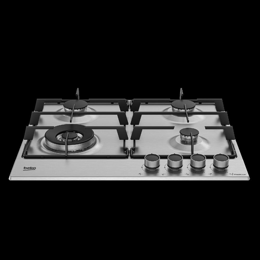 Beko HIAW64224SXE Practiclean Piano cottura a gas cm. 60 - inox