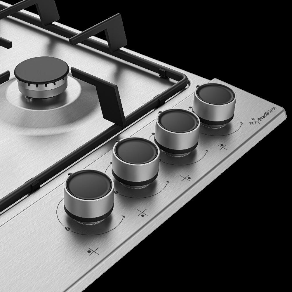 Beko HIAW64224SXE Practiclean Piano cottura a gas cm. 60 - inox