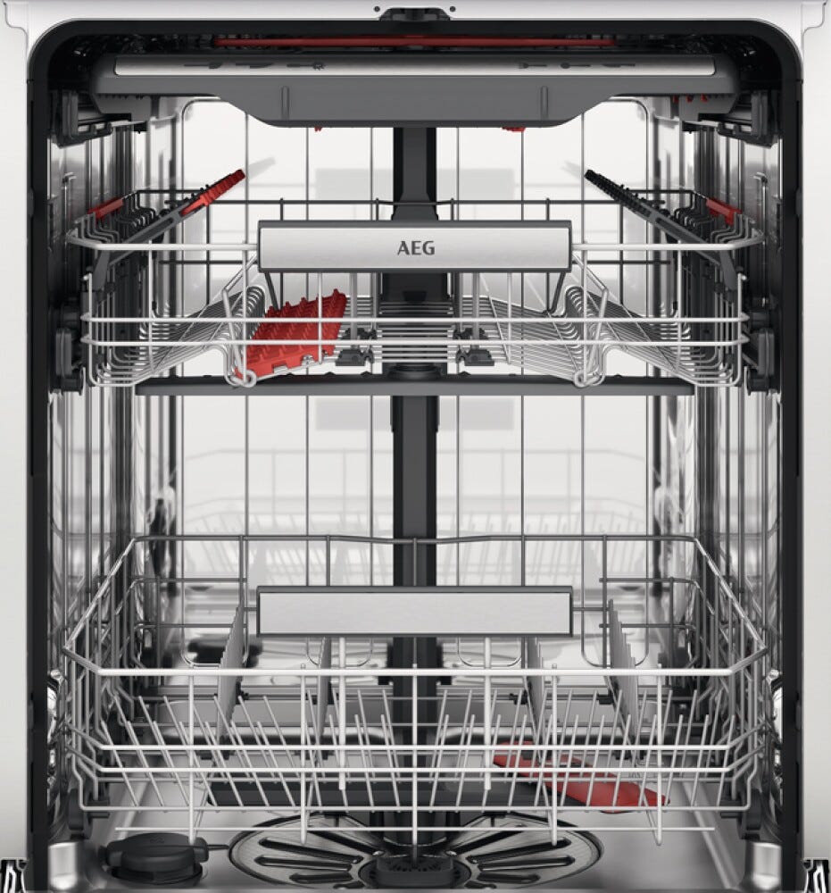 AEG FFB74707PM SERIE 7000 GLASSCARE Lavastoviglie a libera installazione cm. 60 - capacità 14 coperti - inox