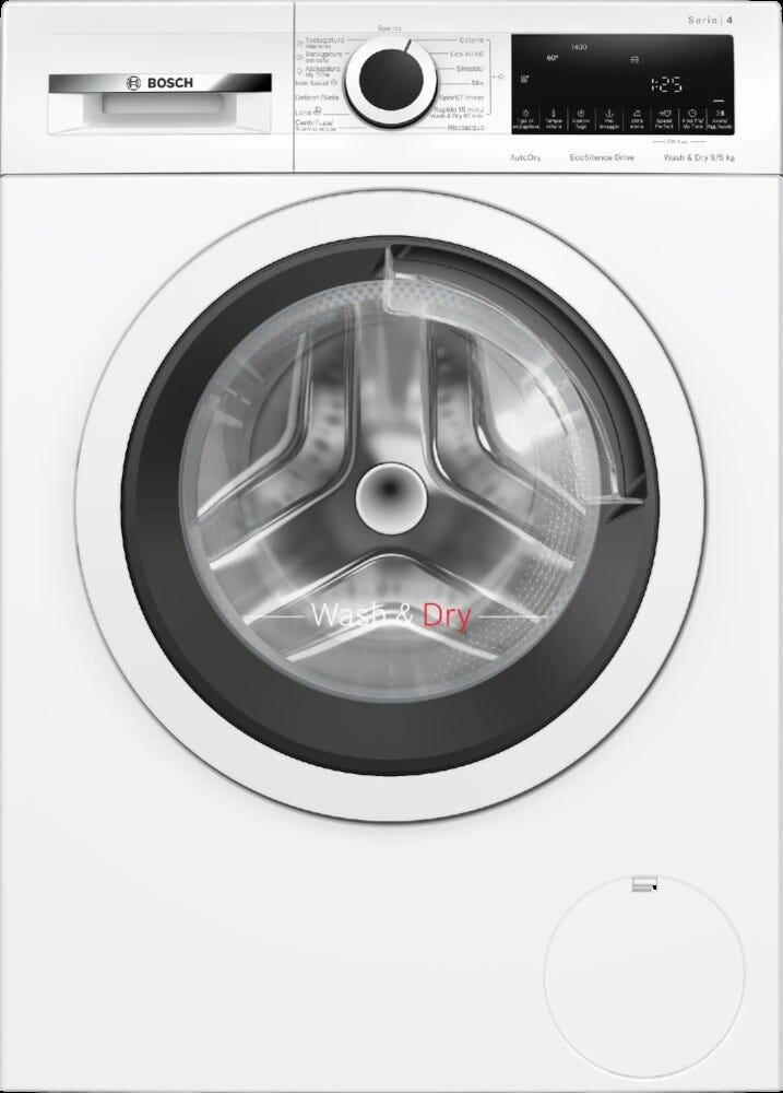 Bosch WNA144V0IT Serie 4 Lavasciuga cm. 60 - lavaggio 9 kg - asciugatura 5 kg - bianco