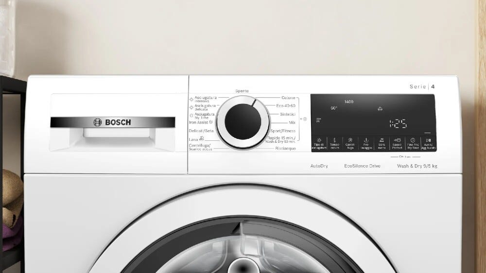 Bosch WNA144V0IT Serie 4 Lavasciuga cm. 60 - lavaggio 9 kg - asciugatura 5 kg - bianco