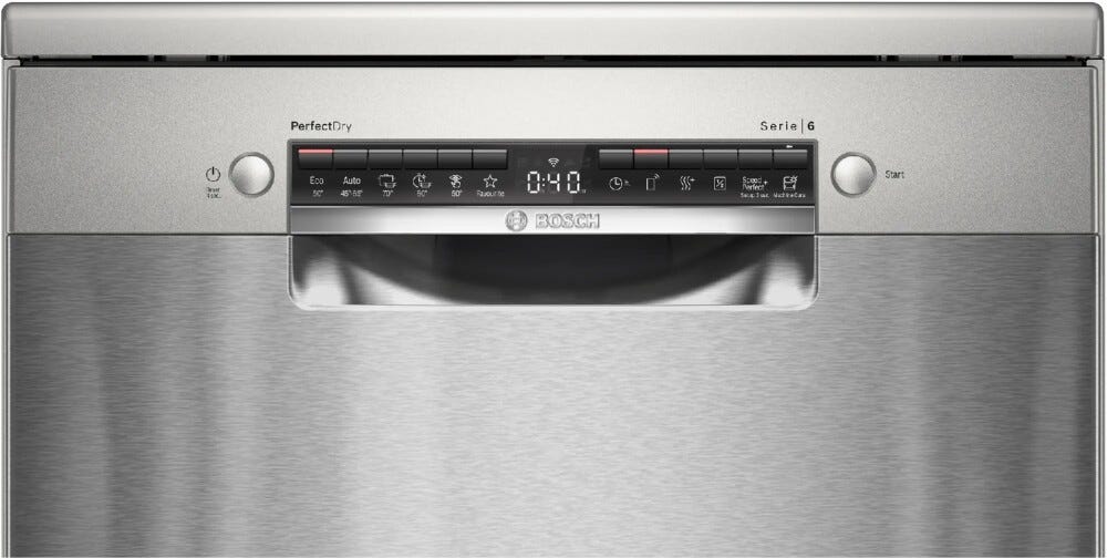 Bosch SMS6YCI00E Serie 6 Lavastoviglie a libera installazione cm. 60 - 14 coperti - inox
