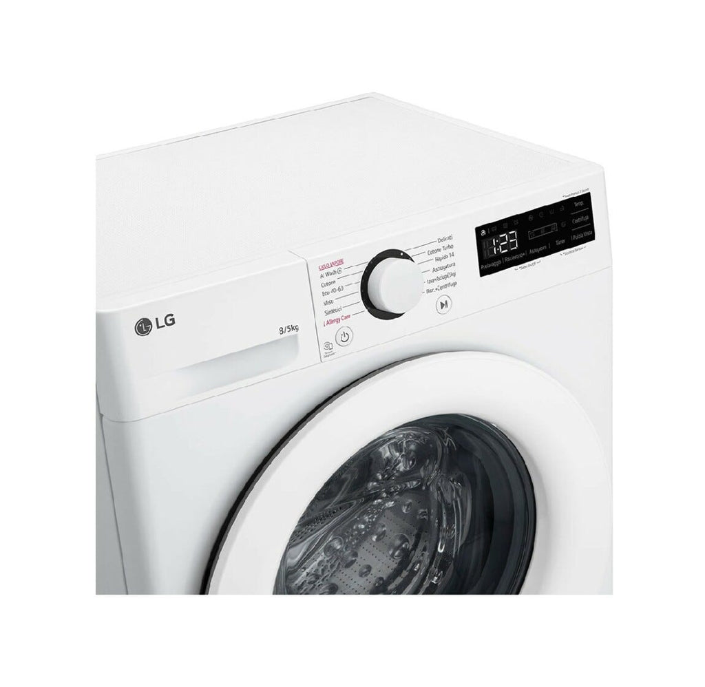 LG D2R3S08NSWW Lavasciuga cm. 60 - lavaggio 8 kg - asciugatura 5 kg - bianco