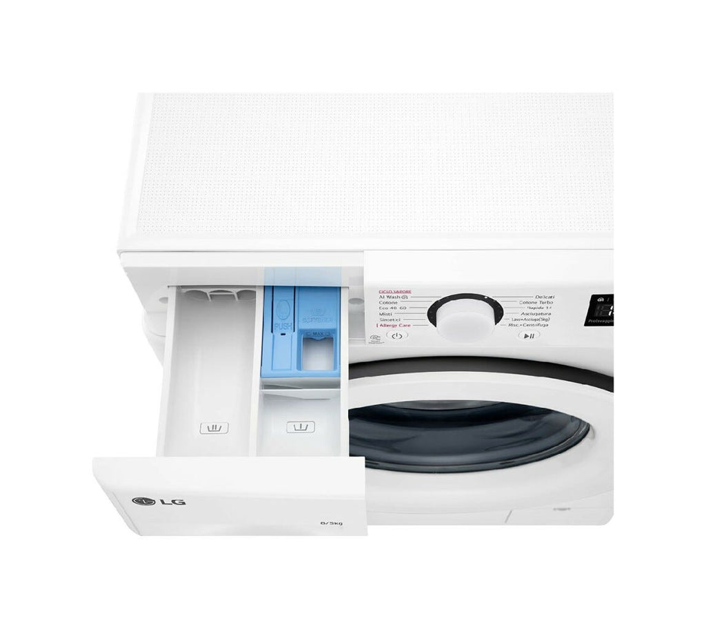 LG D2R3S08NSWW Lavasciuga cm. 60 - lavaggio 8 kg - asciugatura 5 kg - bianco