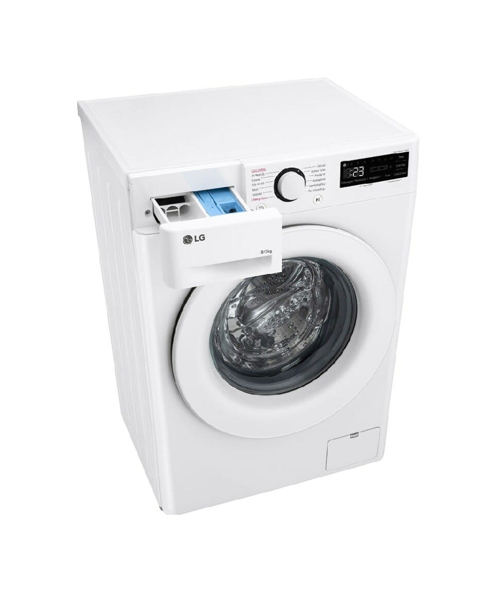 LG D2R3S08NSWW Lavasciuga cm. 60 - lavaggio 8 kg - asciugatura 5 kg - bianco