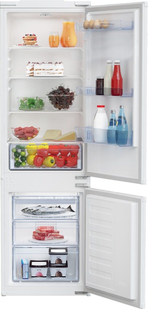 Beko BCSA285K4SN Frigorifero con congelatore da incasso cm. 54 h. 178 - lt. 285