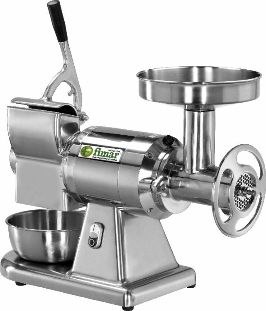 Fimar 22AE Tritacarne grattugia con inversione di marcia - bocca inserimento carne diam. mm. 52 - monofase - gruppo macinazione inox
