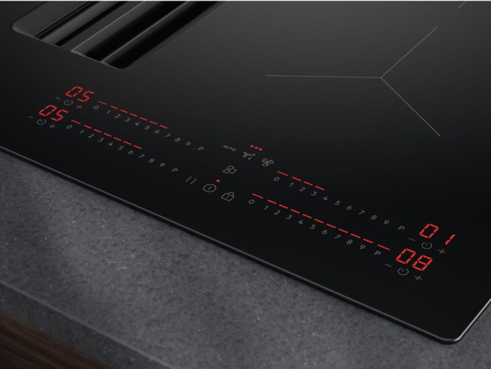 AEG NCH74B01CB 6000 COMBOPIANO Piano cottura a induzione con cappa integrata cm. 70 - vetroceramica nero
