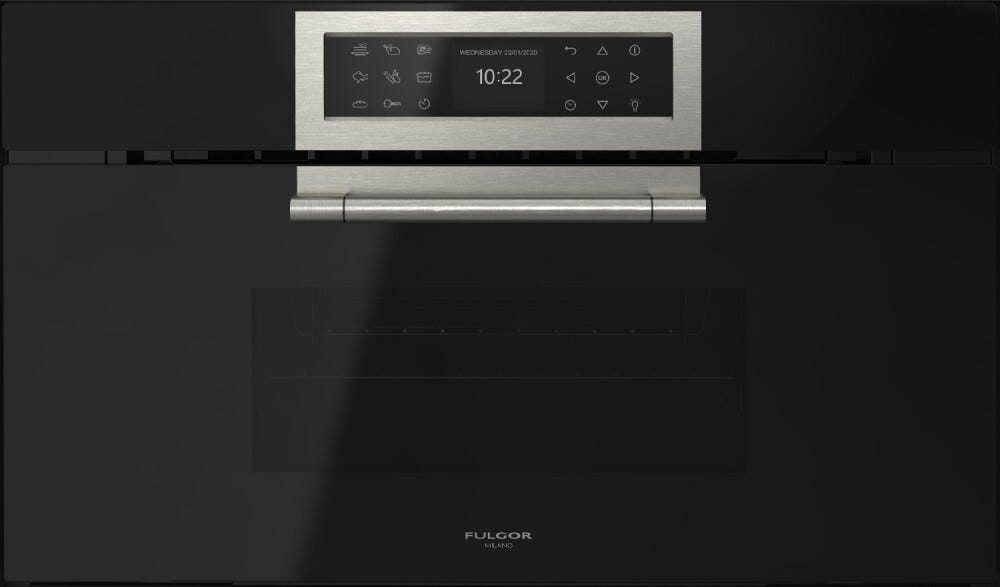 Fulgor FCLSO 7510 TEM BK CLUSTER CONCEPT 75 Forno elettrico combinato a vapore cm. 75 h. 45 - vetro nero