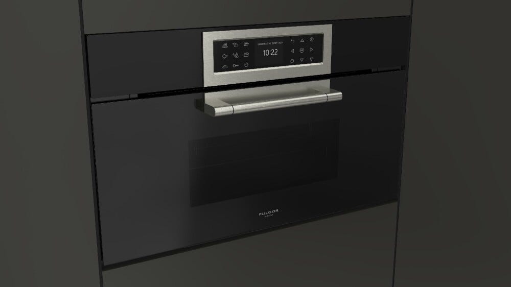 Fulgor FCLSO 7510 TEM BK CLUSTER CONCEPT 75 Forno elettrico combinato a vapore cm. 75 h. 45 - vetro nero