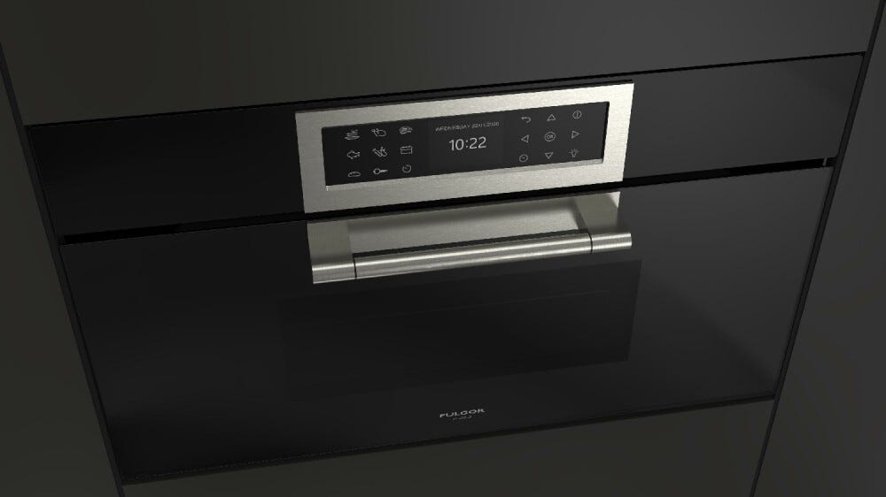 Fulgor FCLSO 7510 TEM BK CLUSTER CONCEPT 75 Forno elettrico combinato a vapore cm. 75 h. 45 - vetro nero