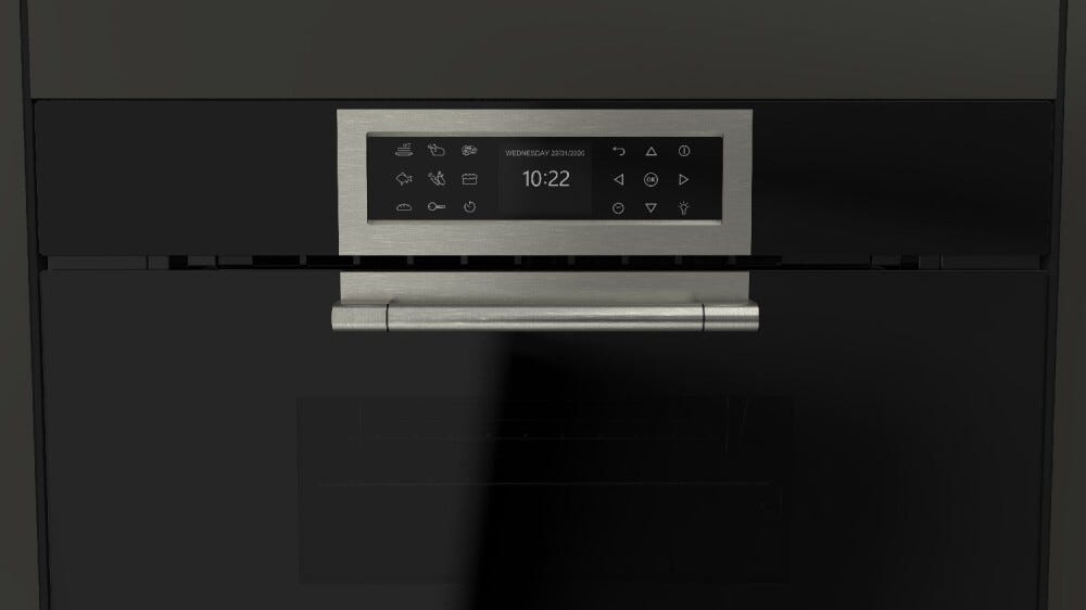 Fulgor FCLSO 7510 TEM BK CLUSTER CONCEPT 75 Forno elettrico combinato a vapore cm. 75 h. 45 - vetro nero