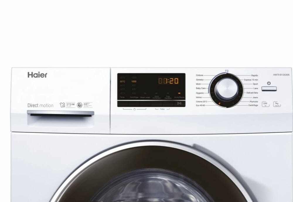 Haier HW70-B12636N 636 Lavatrice cm. 60 - capacità 7 kg - bianco