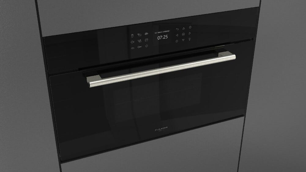 Fulgor FCMO 7510 TEM BK PLANO Forno microonde combinato da incasso cm. 75 h. 45 - vetro nero
