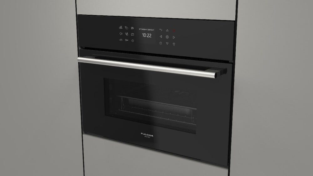 Fulgor FCSO 4510 TEM BK PLANO 45 Forno combinato a vapore cm. 60 h. 45 - vetro nero