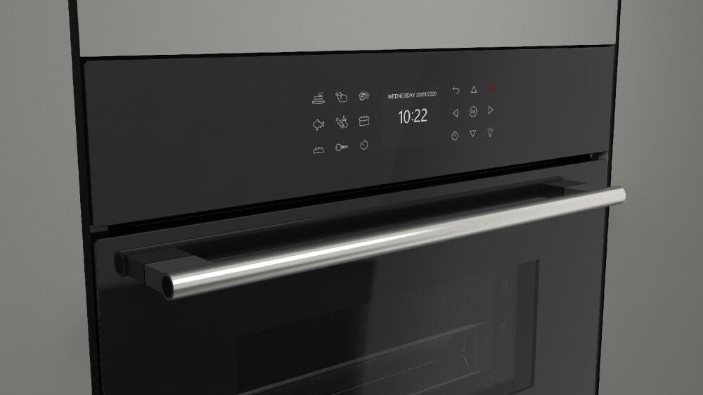 Fulgor FCSO 4510 TEM BK PLANO 45 Forno combinato a vapore cm. 60 h. 45 - vetro nero