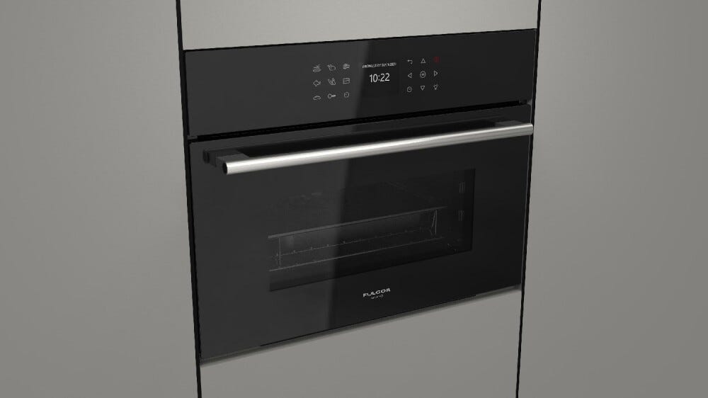Fulgor FCSO 4510 TEM BK PLANO 45 Forno combinato a vapore cm. 60 h. 45 - vetro nero