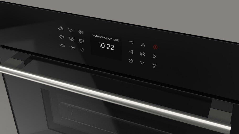 Fulgor FCSO 4510 TEM BK PLANO 45 Forno combinato a vapore cm. 60 h. 45 - vetro nero