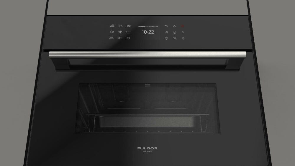 Fulgor FCSO 4510 TEM BK PLANO 45 Forno combinato a vapore cm. 60 h. 45 - vetro nero