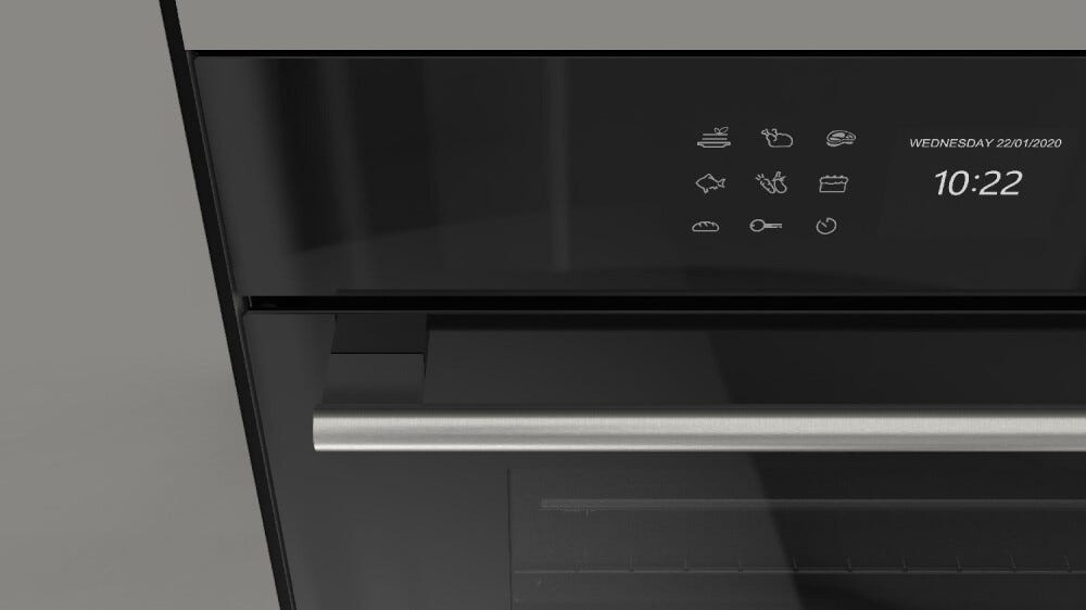 Fulgor FCSO 4510 TEM BK PLANO 45 Forno combinato a vapore cm. 60 h. 45 - vetro nero