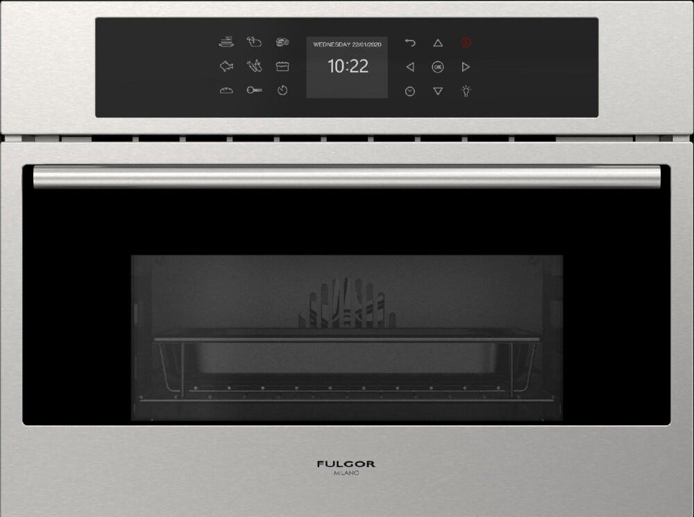 Fulgor 45 COMBISET VAPORE PLANO 45 Forno combinato a vapore cm. 60 h. 45 - inox