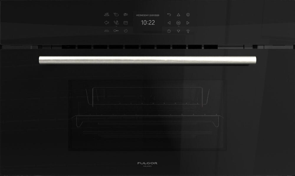 Fulgor FCSO 7510 TEM BK PLANO Forno combinato a vapore cm. 75 h. 45 - vetro nero