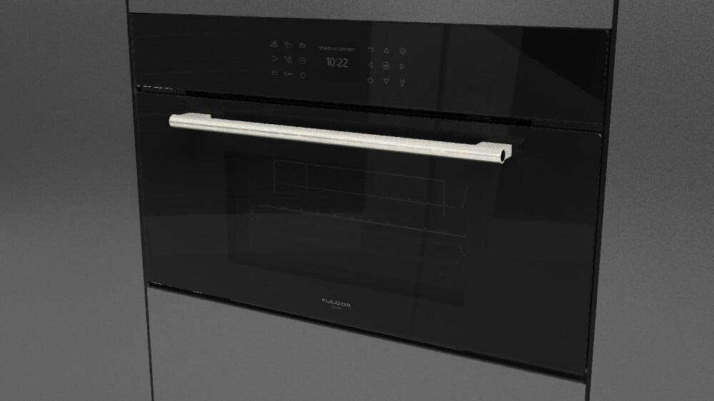 Fulgor FCSO 7510 TEM BK PLANO Forno combinato a vapore cm. 75 h. 45 - vetro nero