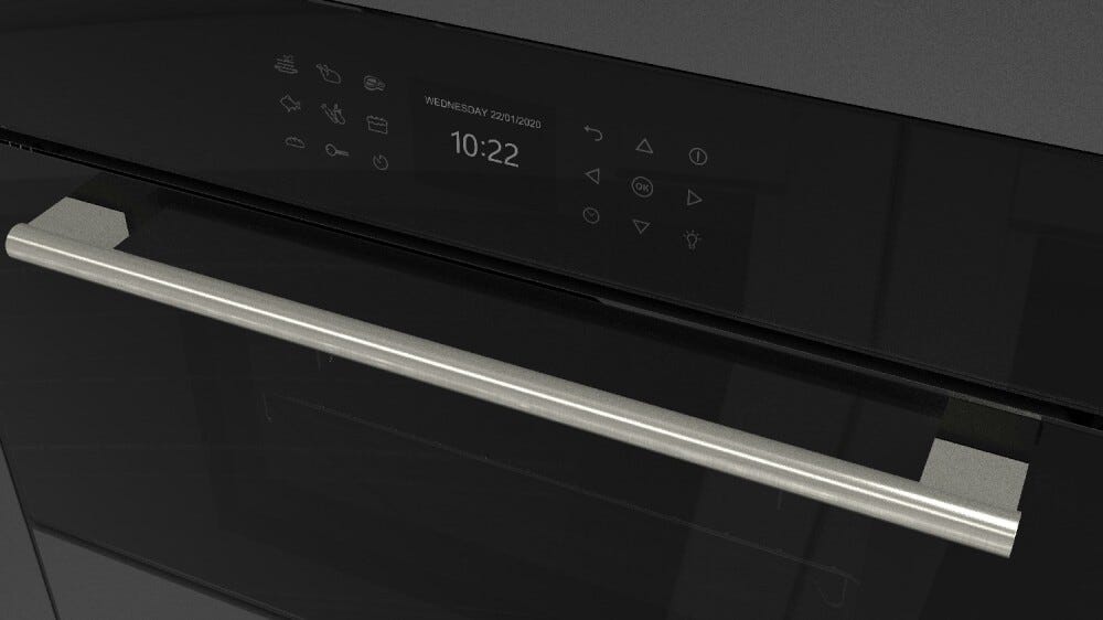 Fulgor FCSO 7510 TEM BK PLANO Forno combinato a vapore cm. 75 h. 45 - vetro nero