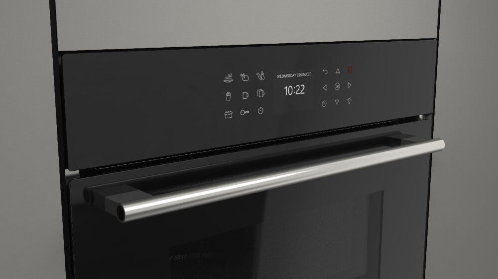 Fulgor FGMO 4508 TEM BK Plano Forno microonde con grill da incasso cm. 60 h. 45 - vetro nero