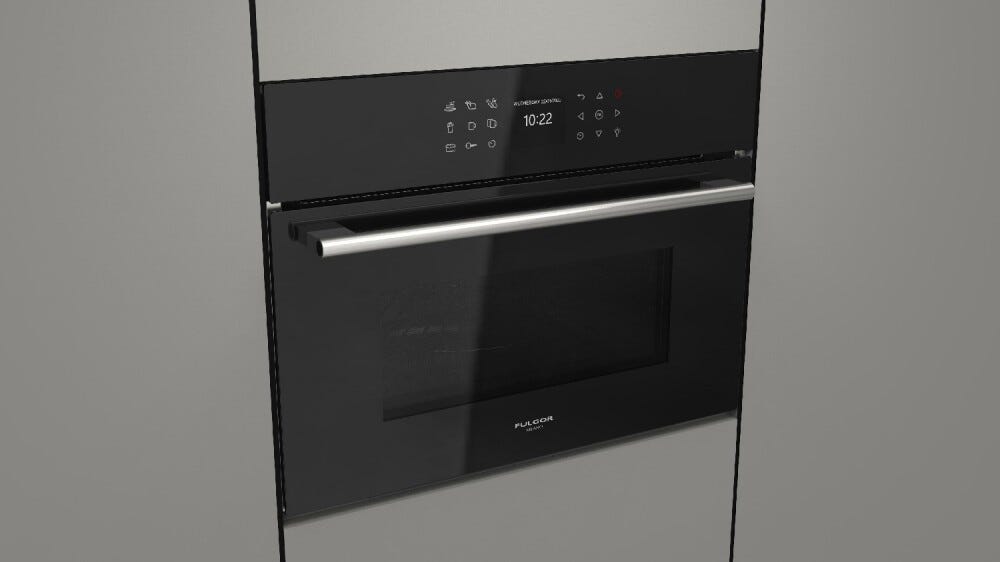 Fulgor FGMO 4508 TEM BK Plano Forno microonde con grill da incasso cm. 60 h. 45 - vetro nero