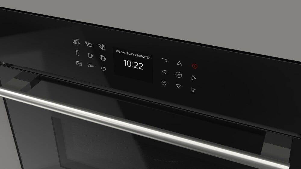 Fulgor FGMO 4508 TEM BK Plano Forno microonde con grill da incasso cm. 60 h. 45 - vetro nero