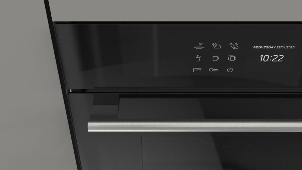 Fulgor FGMO 4508 TEM BK Plano Forno microonde con grill da incasso cm. 60 h. 45 - vetro nero
