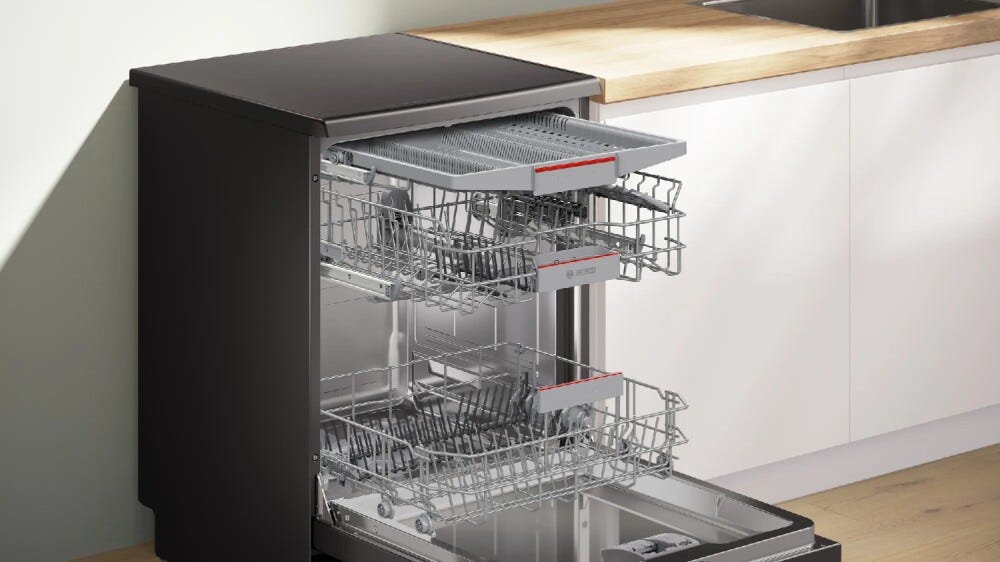 Bosch SMS4EMC06E Serie 4 Lavastoviglie a libera installazione cm. 60 - 14 coperti - inox nero