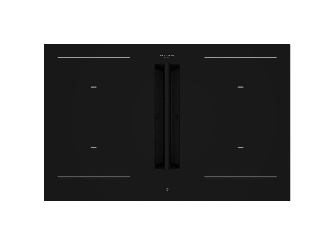 Fulgor FHH 800 ID TC BK Aria+ Piano cottura a induzione con cappa integrata cm. 80 - vetroceramica nero