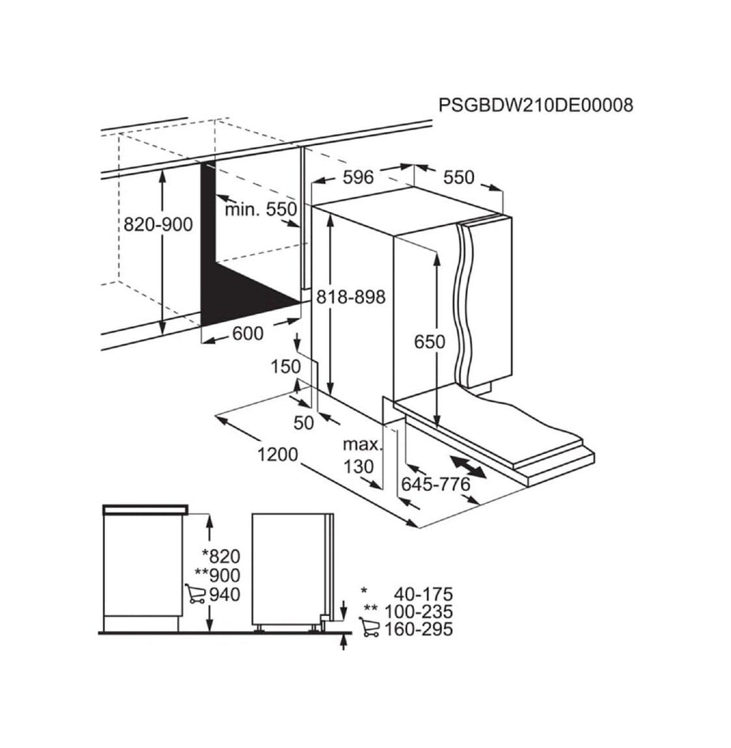 Electrolux EES48400L Lavastoviglie integrata totale cm. 60 - 14 coperti