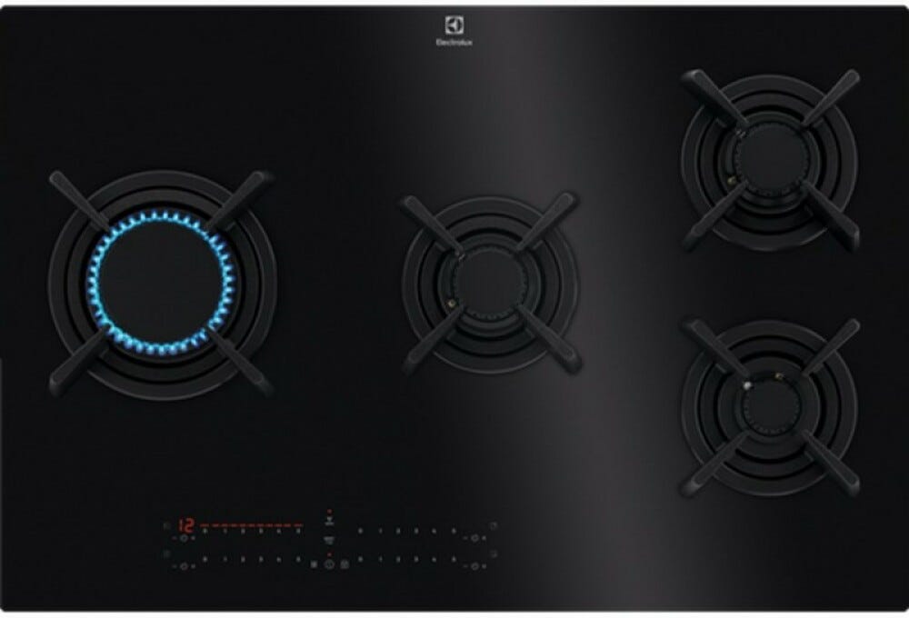 Electrolux KGV8473IK Serie 900 Piano cottura a gas cm. 80 - vetroceramica nero