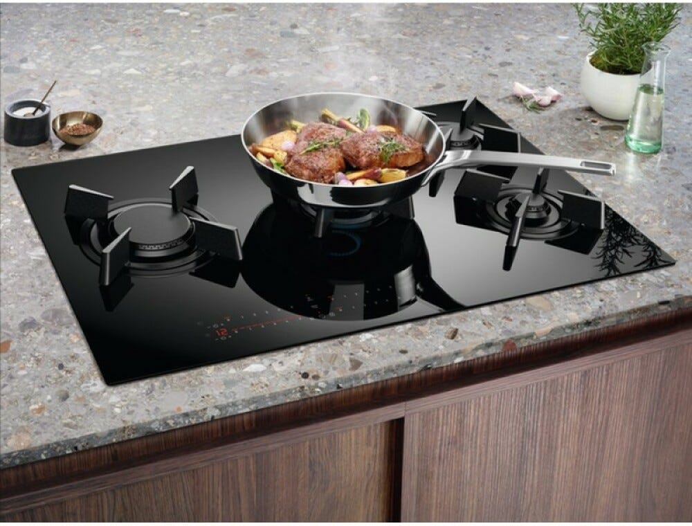 Electrolux KGV8473IK Serie 900 Piano cottura a gas cm. 80 - vetroceramica nero
