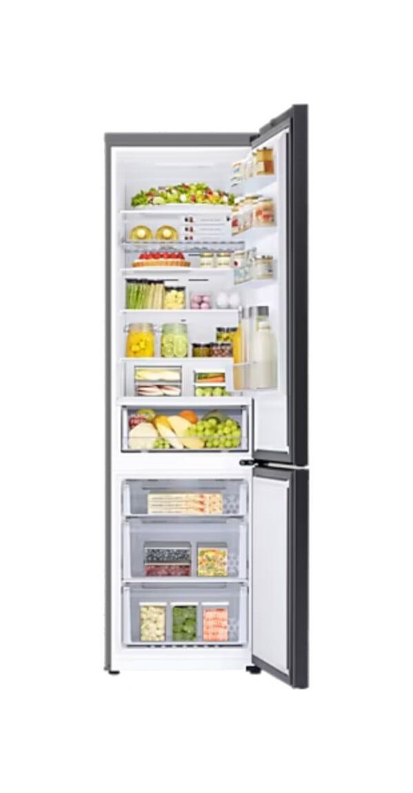 Samsung RB38C6B2E22EF Frigorifero con congelatore a libera installazione cm. 60 h. 203 - lt. 390 - vetro nero