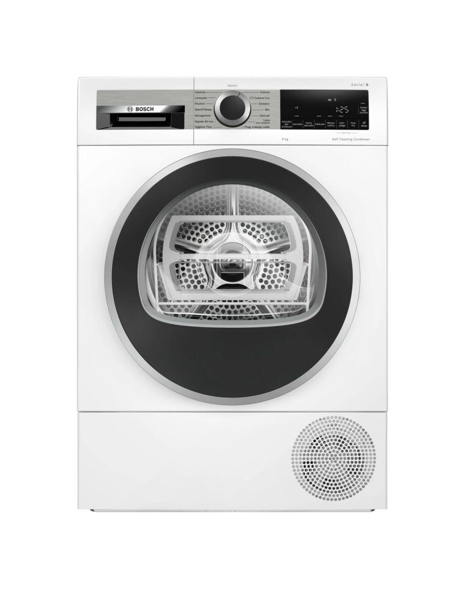 Bosch WQG245D0IT Serie 6 Asciugatrice cm. 60 - capacità 9 kg - bianco